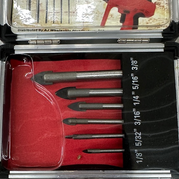 6pcs Red Glass Bit Set - Picture 3 of 3